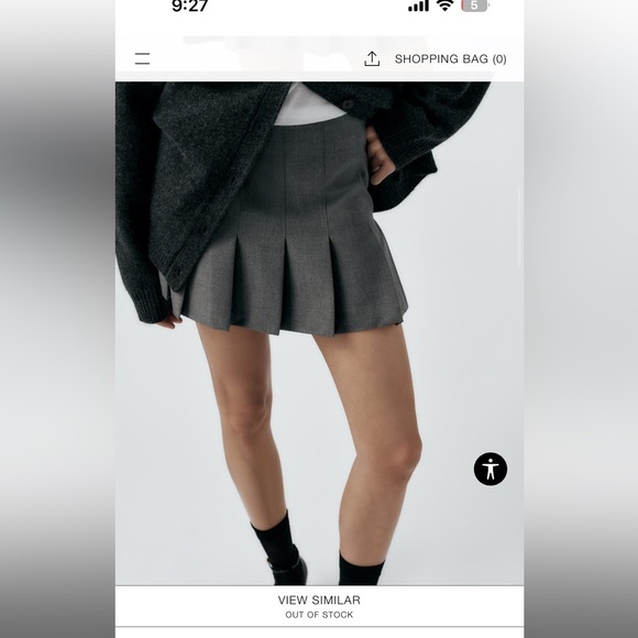 Zara pleated mini skirt NEW - Picture 4 of 5